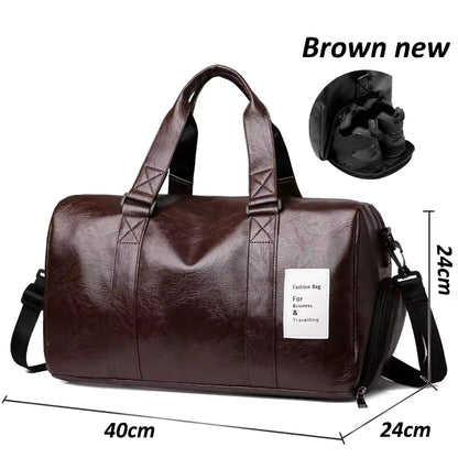 Premium Leather Duffel Bag - Travel & Gym -Malti-Use Bag