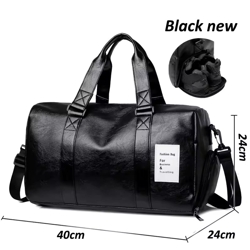 Premium Leather Duffel Bag - Travel & Gym -Malti-Use Bag