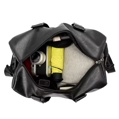 Premium Leather Duffel Bag - Travel & Gym -Malti-Use Bag